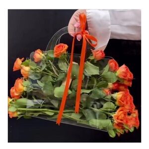 Transparent Floral Handbag